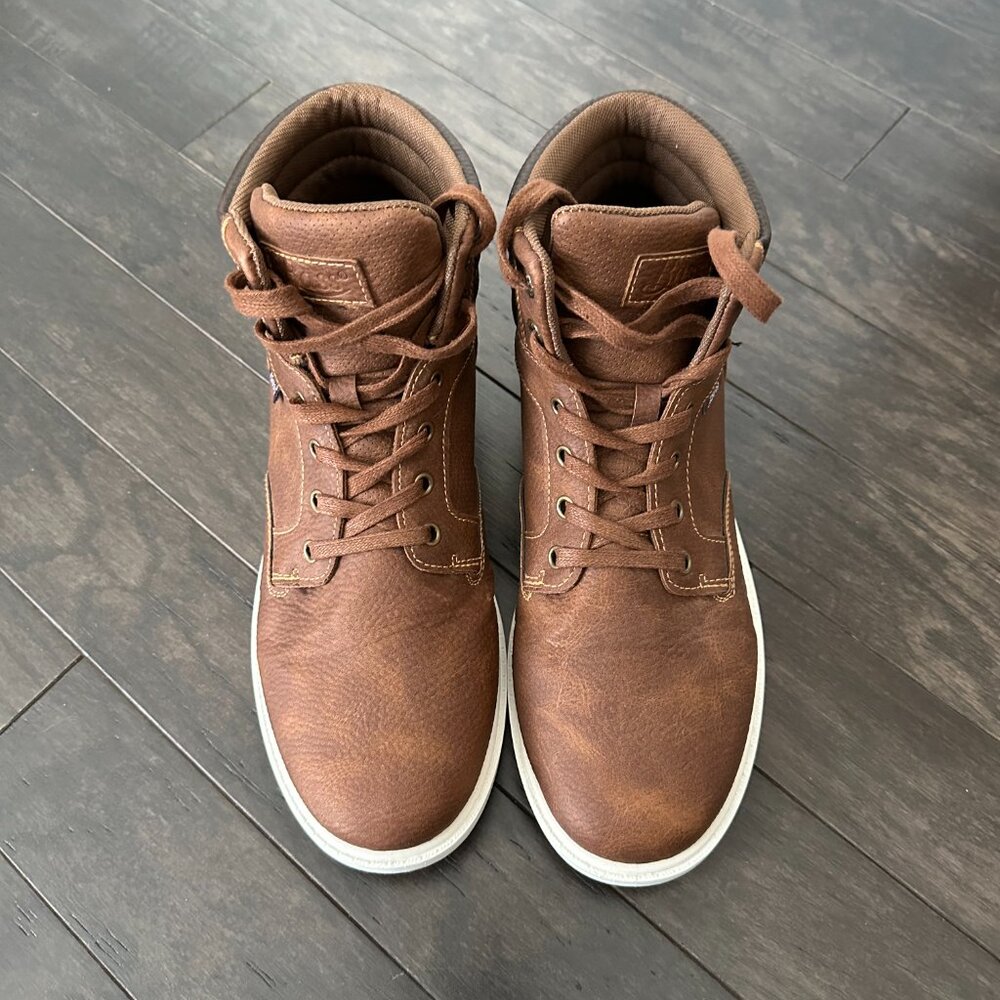 G.H.Bass Tan Brown Leather Chukka Boots 713629BRTN Men's 10 - Picture 2 of 14